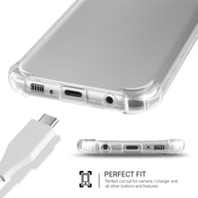 Cargar imagen en el visor de la galería, Moozy Shock Proof Silicone Case for Samsung S10 Plus - Transparent Crystal Clear Phone Case Soft TPU Cover
