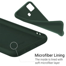 Carica l&#39;immagine nel visualizzatore di Gallery, Moozy Lifestyle. Designed for Samsung A21s Case, Dark Green - Liquid Silicone Cover with Matte Finish and Soft Microfiber Lining
