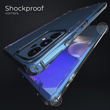 Cargar imagen en el visor de la galería, Moozy Xframe Shockproof Case for Samsung A32 5G - Transparent Rim Case, Double Colour Clear Hybrid Cover with Shock Absorbing TPU Rim
