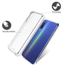 Load image into Gallery viewer, Moozy Shock Proof Silicone Case for Xiaomi Mi 9 - Transparent Crystal Clear Phone Case Soft TPU Cover
