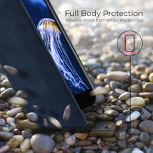 Załaduj obraz do przeglądarki galerii, Moozy Marble Blue Flip Case for iPhone SE 2020, iPhone 8, iPhone 7 - Flip Cover Magnetic Flip Folio Retro Wallet Case
