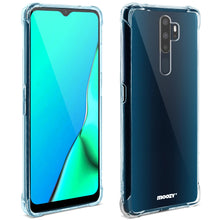 Charger l&#39;image dans la galerie, Moozy Shock Proof Silicone Case for Oppo A9 2020 - Transparent Crystal Clear Phone Case Soft TPU Cover
