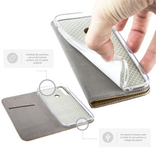 Carica l&#39;immagine nel visualizzatore di Gallery, Moozy Case Flip Cover for Xiaomi Redmi Note 8, Gold - Smart Magnetic Flip Case with Card Holder and Stand
