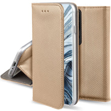 Afbeelding in Gallery-weergave laden, Moozy Case Flip Cover for Xiaomi Mi 10 and Xiaomi Mi 10 Pro, Gold - Smart Magnetic Flip Case with Card Holder and Stand
