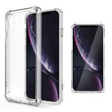 Charger l&#39;image dans la galerie, Moozy Shock Proof Silicone Case for iPhone XR - Transparent Crystal Clear Phone Case Soft TPU Cover
