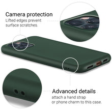 Ladda upp bild till gallerivisning, Moozy Lifestyle. Designed for iPhone 12 Pro Max Case, Dark Green - Liquid Silicone Cover with Matte Finish and Soft Microfiber Lining
