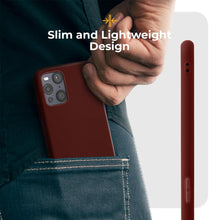 Ladda upp bild till gallerivisning, Moozy Minimalist Series Silicone Case for Oppo Find X3 Pro, Wine Red - Matte Finish Lightweight Mobile Phone Case Slim Soft Protective TPU Cover with Matte Surface
