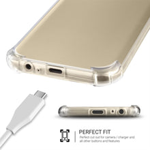 Cargar imagen en el visor de la galería, Moozy Shock Proof Silicone Case for Samsung A5 2017 - Transparent Crystal Clear Phone Case Soft TPU Cover
