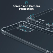Załaduj obraz do przeglądarki galerii, Moozy Shockproof Silicone Case for Xiaomi Redmi Note 10 Pro and Note 10 Pro Max - Transparent Case with Shock Absorbing 3D Corners Crystal Clear
