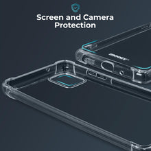 Załaduj obraz do przeglądarki galerii, Moozy Shockproof Silicone Case for Samsung A22 5G - Transparent Case with Shock Absorbing 3D Corners Crystal Clear Protective Phone Case Soft TPU Silicone Cover
