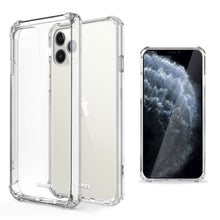 Charger l&#39;image dans la galerie, Moozy Shock Proof Silicone Case for iPhone 11 Pro - Transparent Crystal Clear Phone Case Soft TPU Cover
