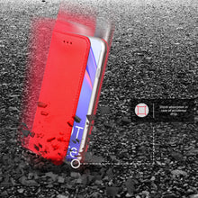 Załaduj obraz do przeglądarki galerii, Moozy Case Flip Cover for Xiaomi Mi 10T Lite 5G, Red - Smart Magnetic Flip Case with Card Holder and Stand
