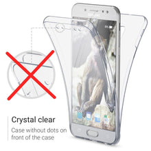Carica l&#39;immagine nel visualizzatore di Gallery, Moozy 360 Degree Case for Samsung J3 2017 - Full body Front and Back Slim Clear Transparent TPU Silicone Gel Cover
