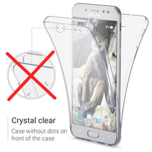 Cargar imagen en el visor de la galería, Moozy 360 Degree Case for Samsung J3 2017 - Full body Front and Back Slim Clear Transparent TPU Silicone Gel Cover
