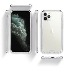 Afbeelding in Gallery-weergave laden, Moozy Shock Proof Silicone Case for iPhone 11 Pro Max - Transparent Crystal Clear Phone Case Soft TPU Cover
