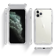 Cargar imagen en el visor de la galería, Moozy Shock Proof Silicone Case for iPhone 11 Pro Max - Transparent Crystal Clear Phone Case Soft TPU Cover
