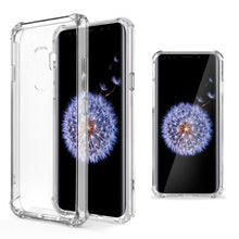 Załaduj obraz do przeglądarki galerii, Moozy Shock Proof Silicone Case for Samsung S9 Plus - Transparent Crystal Clear Phone Case Soft TPU Cover
