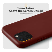 Carica l&#39;immagine nel visualizzatore di Gallery, Moozy Minimalist Series Silicone Case for iPhone 11 Pro Max, Wine Red - Matte Finish Slim Soft TPU Cover
