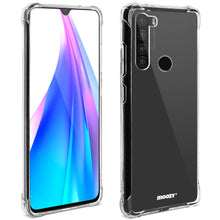 Charger l&#39;image dans la galerie, Moozy Shock Proof Silicone Case for Xiaomi Redmi Note 8T - Transparent Crystal Clear Phone Case Soft TPU Cover
