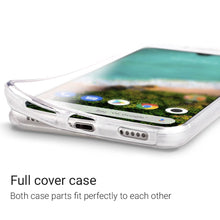 Załaduj obraz do przeglądarki galerii, Moozy 360 Degree Case for Xiaomi Mi A3 - Transparent Full body Slim Cover - Hard PC Back and Soft TPU Silicone Front
