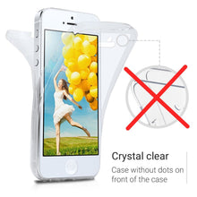 Cargar imagen en el visor de la galería, Moozy 360 Degree Case for iPhone SE, iPhone 5S - Full body Front and Back Slim Clear Transparent TPU Silicone Gel Cover
