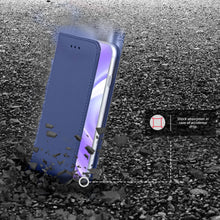 Ladda upp bild till gallerivisning, Moozy Case Flip Cover for Xiaomi Mi 11 Lite and Mi 11 Lite 5G, Dark Blue - Smart Magnetic Flip Case Flip Folio Wallet Case
