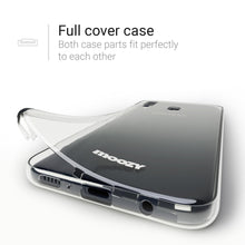 Cargar imagen en el visor de la galería, Moozy 360 Degree Case for Samsung A30 - Full body Front and Back Slim Clear Transparent TPU Silicone Gel Cover
