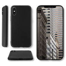 Lade das Bild in den Galerie-Viewer, Moozy Lifestyle. Designed for iPhone X and iPhone XS Case, Black - Liquid Silicone Cover with Matte Finish and Soft Microfiber Lining
