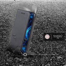 Cargar imagen en el visor de la galería, Moozy Case Flip Cover for Oppo Find X2 Pro, Black - Smart Magnetic Flip Case with Card Holder and Stand
