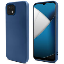 Charger l&#39;image dans la galerie, Moozy Lifestyle. Silicone Case for Samsung A22 5G, Midnight Blue - Liquid Silicone Lightweight Cover with Matte Finish and Soft Microfiber Lining, Premium Silicone Case
