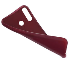 Carica l&#39;immagine nel visualizzatore di Gallery, Moozy Minimalist Series Silicone Case for Huawei P30 Lite, Wine Red - Matte Finish Slim Soft TPU Cover
