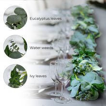 Ladda upp bild till gallerivisning, VILSTO Artificial Ivy Eucalyptus Plant Garland, artificial leaves, decorative artificial flora, artificial hanging plant, Greenery, Hanging Vine Plant
