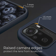 Charger l&#39;image dans la galerie, Moozy Lifestyle. Designed for Xiaomi Redmi Note 10, Redmi Note 10S Case, Midnight Blue - Liquid Silicone Lightweight Cover with Matte Finish
