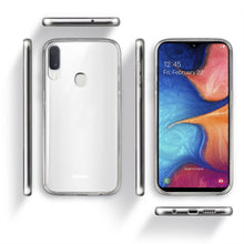 Carica l&#39;immagine nel visualizzatore di Gallery, Moozy 360 Degree Case for Samsung A20e - Full body Front and Back Slim Clear Transparent TPU Silicone Gel Cover
