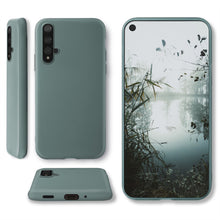 Cargar imagen en el visor de la galería, Moozy Minimalist Series Silicone Case for Huawei Nova 5T and Honor 20, Blue Grey - Matte Finish Slim Soft TPU Cover
