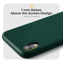 Load image into Gallery viewer, Moozy Minimalist Series Silicone Case for iPhone XR, Midnight Green - Matte Finish Slim Soft TPU Cover
