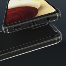 Załaduj obraz do przeglądarki galerii, Moozy Xframe Shockproof Case for Samsung A12 - Transparent Rim Case, Double Colour Clear Hybrid Cover with Shock Absorbing TPU Rim
