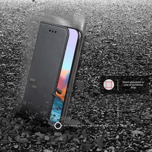 Cargar imagen en el visor de la galería, Moozy Case Flip Cover for Xiaomi Redmi Note 10 Pro and Redmi Note 10 Pro Max, Black - Smart Magnetic Flip Case Flip Folio Wallet Case
