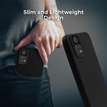 Ladda upp bild till gallerivisning, Moozy Lifestyle. Silicone Case for Xiaomi Redmi Note 11 Pro 5G and 4G, Black - Liquid Silicone Lightweight Cover with Matte Finish and Soft Microfiber Lining, Premium Silicone Case
