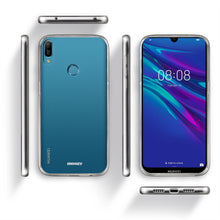 Carica l&#39;immagine nel visualizzatore di Gallery, Moozy 360 Degree Case for Huawei Y6 2019 - Transparent Full body Slim Cover - Hard PC Back and Soft TPU Silicone Front
