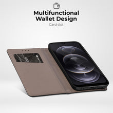 Ladda upp bild till gallerivisning, Moozy Case Flip Cover for Samsung A13 4G, Black - Smart Magnetic Flip Case Flip Folio Wallet Case with Card Holder and Stand, Credit Card Slots, Kickstand Function
