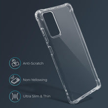 Lade das Bild in den Galerie-Viewer, Moozy Shockproof Silicone Case for Samsung S22 Ultra - Transparent Case with Shock Absorbing 3D Corners Crystal Clear Protective Phone Case Soft TPU Silicone Cover
