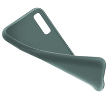Carica l&#39;immagine nel visualizzatore di Gallery, Moozy Minimalist Series Silicone Case for Samsung A50, Blue Grey - Matte Finish Slim Soft TPU Cover
