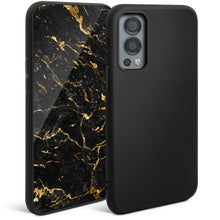 Carica l&#39;immagine nel visualizzatore di Gallery, Moozy Minimalist Series Silicone Case for OnePlus Nord 2, Black - Matte Finish Lightweight Mobile Phone Case Slim Soft Protective TPU Cover with Matte Surface
