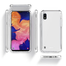 Afbeelding in Gallery-weergave laden, Moozy Shock Proof Silicone Case for Samsung A10 - Transparent Crystal Clear Phone Case Soft TPU Cover
