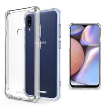 Charger l&#39;image dans la galerie, Moozy Shock Proof Silicone Case for Samsung A10s - Transparent Crystal Clear Phone Case Soft TPU Cover
