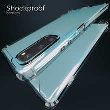 Carica l&#39;immagine nel visualizzatore di Gallery, Moozy Xframe Shockproof Case for Samsung S20 - Transparent Rim Case, Double Colour Clear Hybrid Cover with Shock Absorbing TPU Rim
