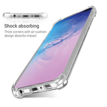 Charger l&#39;image dans la galerie, Moozy Shock Proof Silicone Case for Samsung S10 Plus - Transparent Crystal Clear Phone Case Soft TPU Cover
