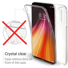 Cargar imagen en el visor de la galería, Moozy 360 Degree Case for Xiaomi Redmi Note 8 - Transparent Full body Slim Cover - Hard PC Back and Soft TPU Silicone Front
