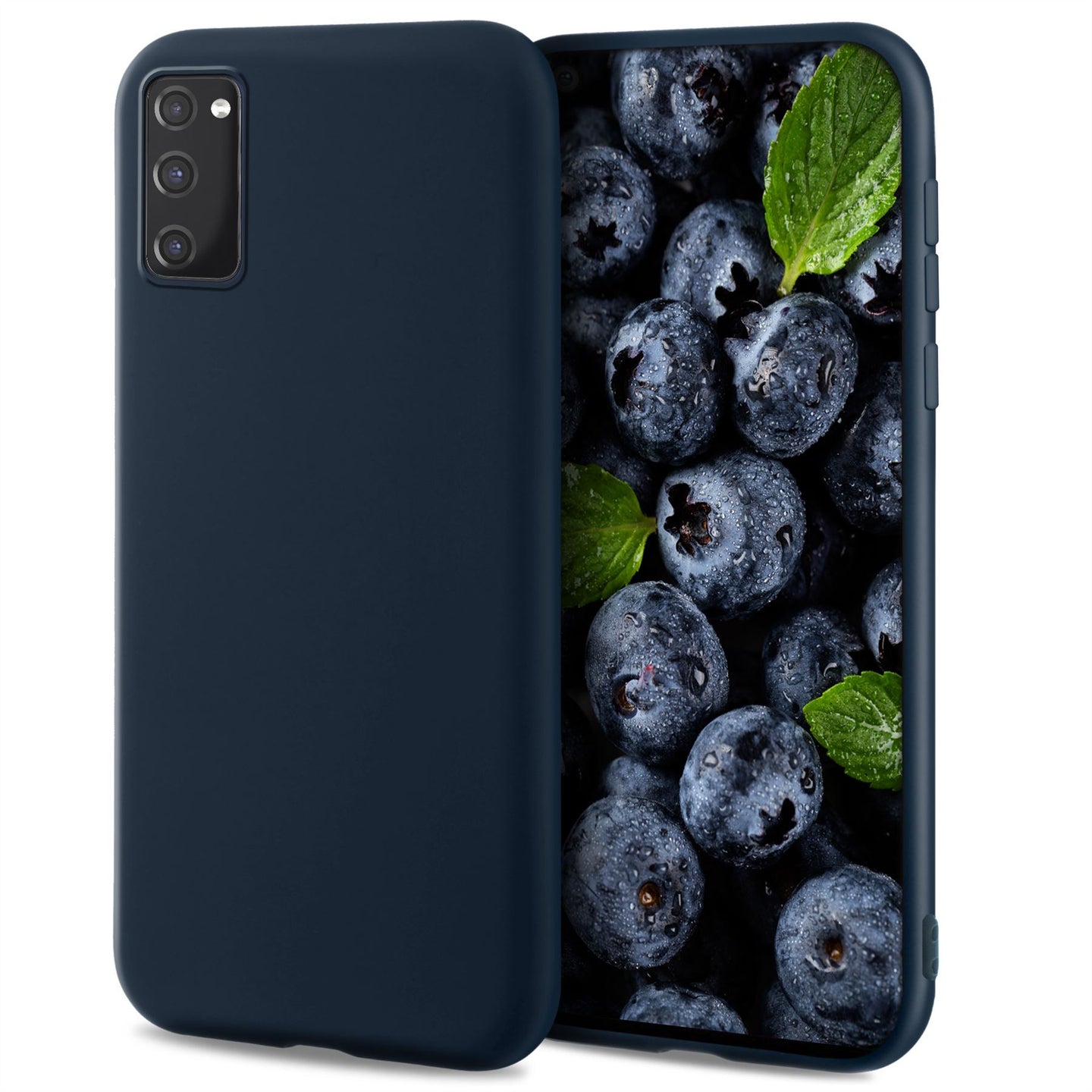 Moozy Lifestyle. Designed for Samsung S20 FE Case, Midnight Blue - Liquid Silicone Cover with Matte Finish and Soft Microfiber Lining